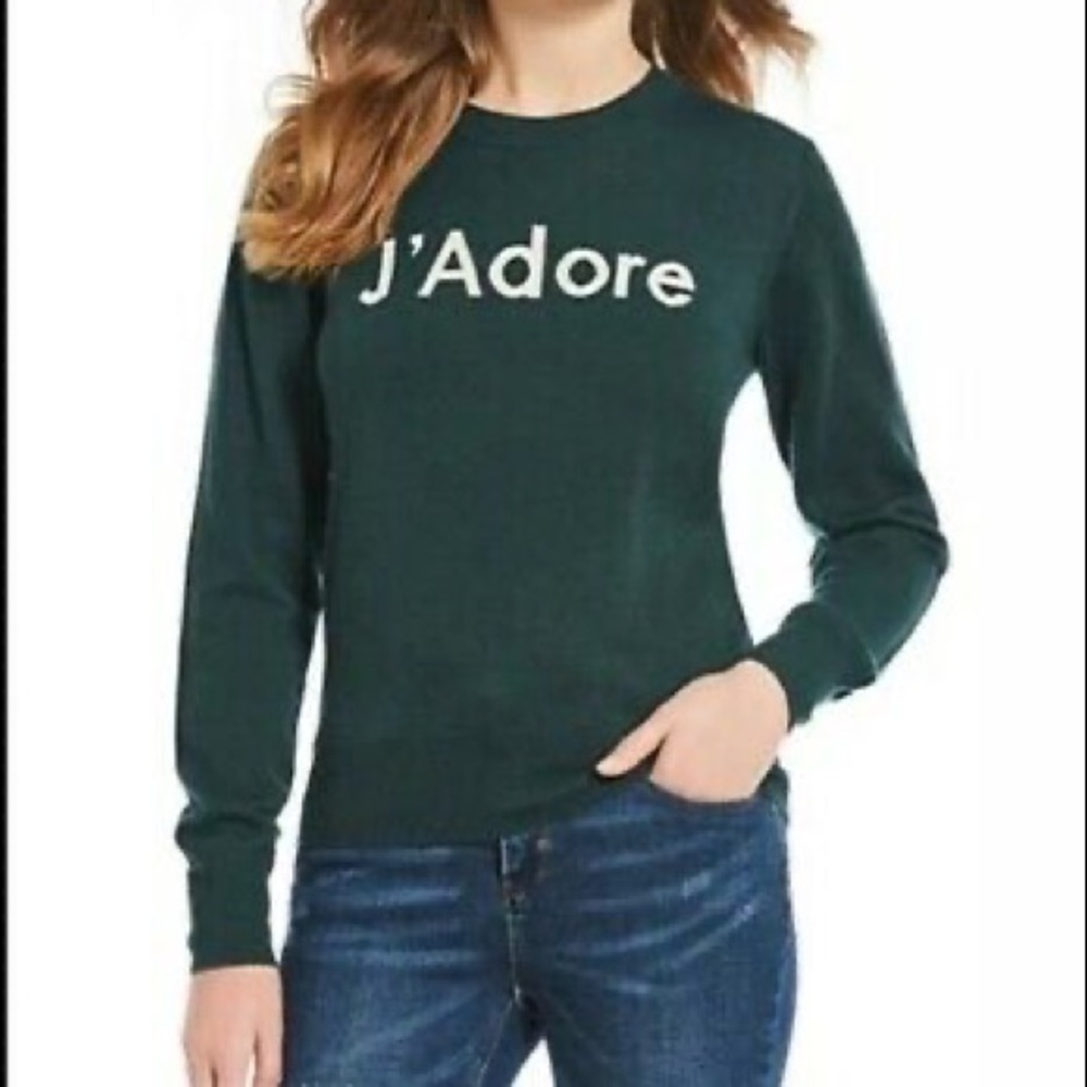 A Loves A - Hunter Green J’adore Sweater